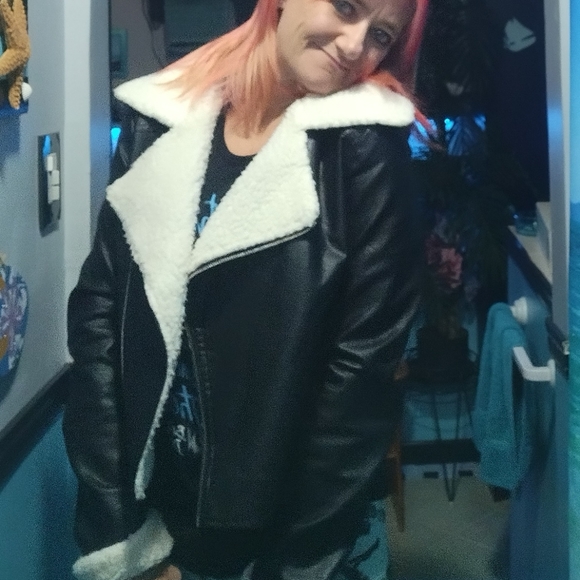 Faux leather/wool jacket - Picture 12 of 16